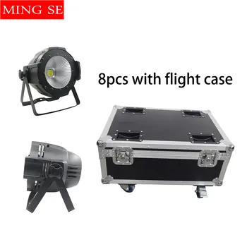 

8pcs LED Par COB Light 100W High Power Aluminium DJ DMX Led Beam Wash Strobe Effect Stage Lighting with flight case