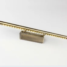 Античное Латунное покрытие 7 Вт AC85-265V винтажный настенный светильник внутренний светильник светодиодное освещение зеркала в ванной настенное бра 53 см