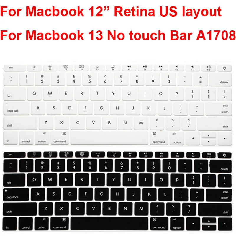 Защитный чехол для клавиатуры США Macbook 12 Retina силиконовый Pro 13 без сенсорной панели