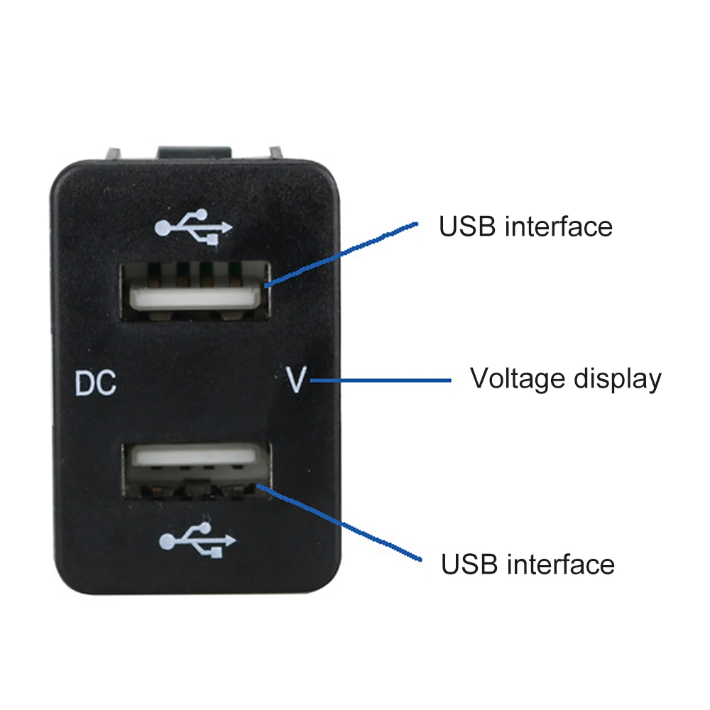 5V 4.2A Dual USB Автомобильное зарядное устройство Автомобильный адаптер светодиодный вольтметр разъем для Toyota Honda 12-24V