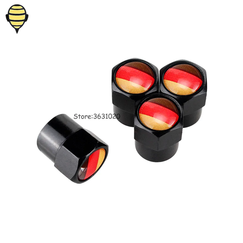 Car Styling Wheel Tire Valve Stem Caps For German Flag For Volkswagen