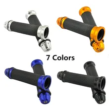 2x Universal de La Motocicleta motocross apretones de manillar protaper pit bike mango bar grip 7/8 ”CNC de Aluminio de 22mm 7 colores para la opción