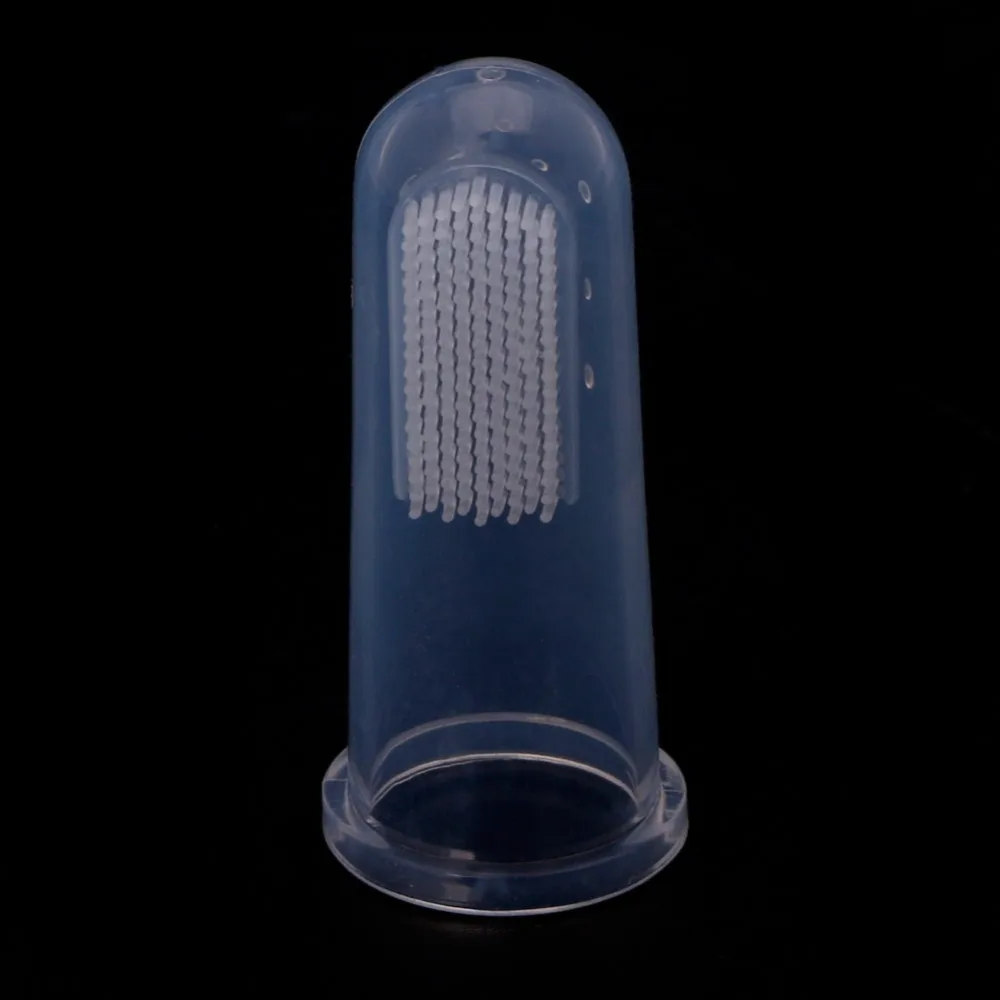 New Kids Infant Soft Silicone Finger Toothbrush Teeth Rubber Massager Brush Box