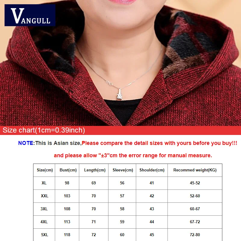 Vangull новое пальто размера плюс 5XL для женщин зимняя теплая верхняя одежда из