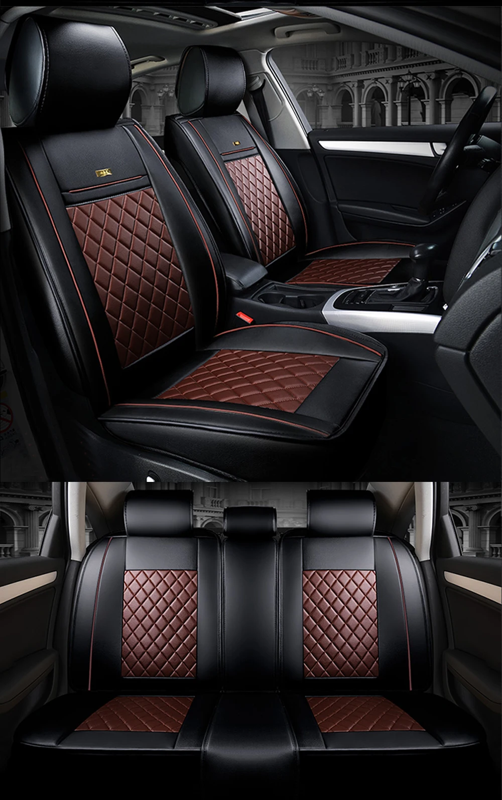 Front Rear Luxury Leather Car Seat Covers For Nissan Qashqai