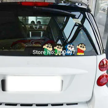 

10 x Funny Car Sticker Car Body Decal Car-covers Crayon Shin-chan for Tesla Ford Chevrolet Volkswagen Toyota Honda Hyundai Lada