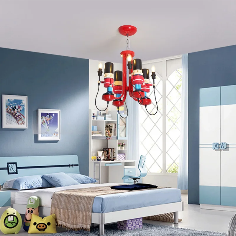 

New style British soldier chandelier children's room British chandelier girls room bedroom lamp warrior lamps
