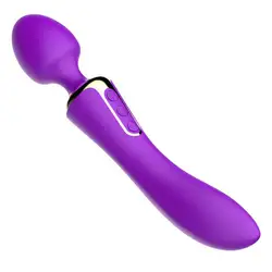 Двойной вибратор AV настраиваемый нагреваемый USB Перезаряжаемый волшебная палочка Массажная палка для женщин секс-продукты