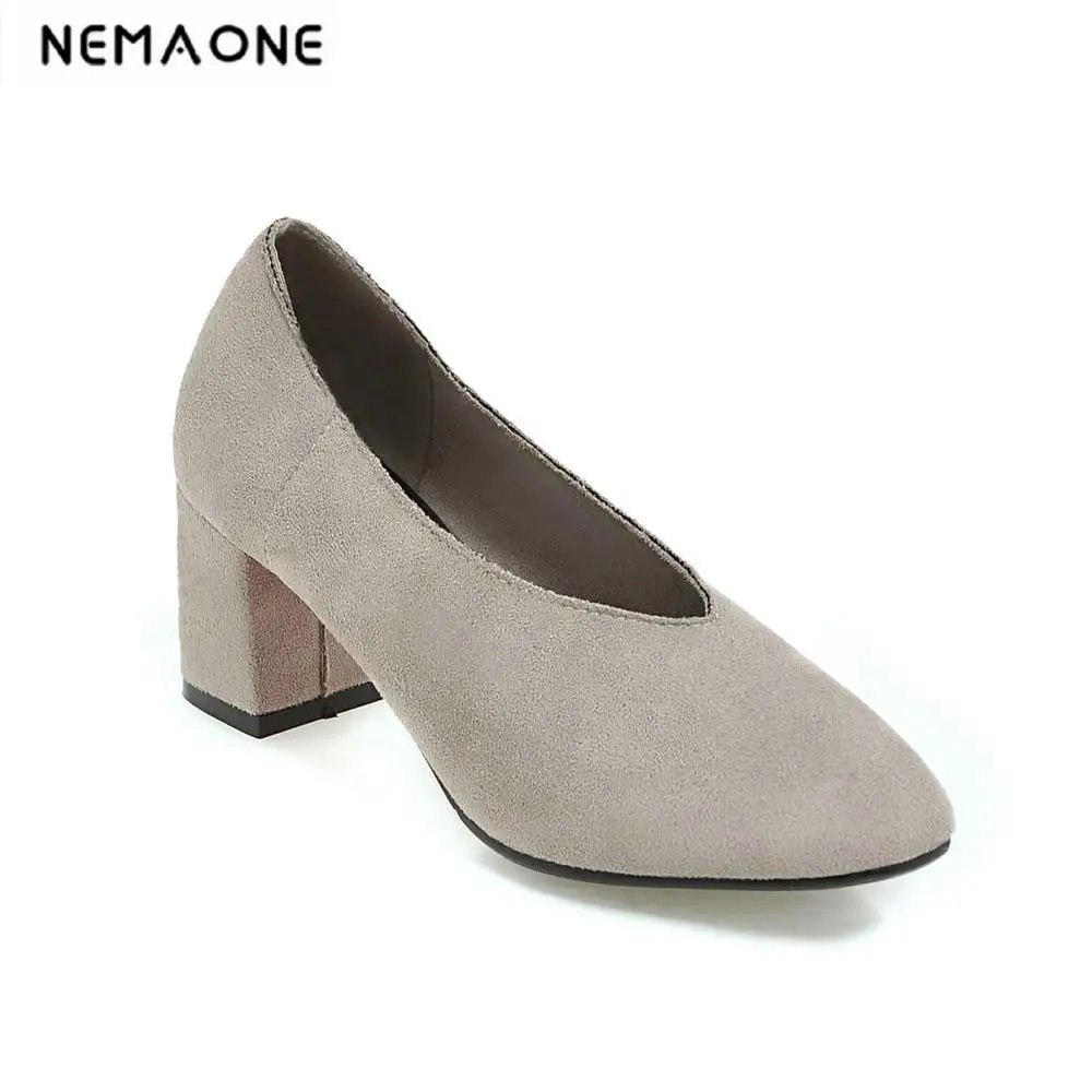 

New Fashion square toe women pumps casual women high heel shoes fashion platform pumps woman