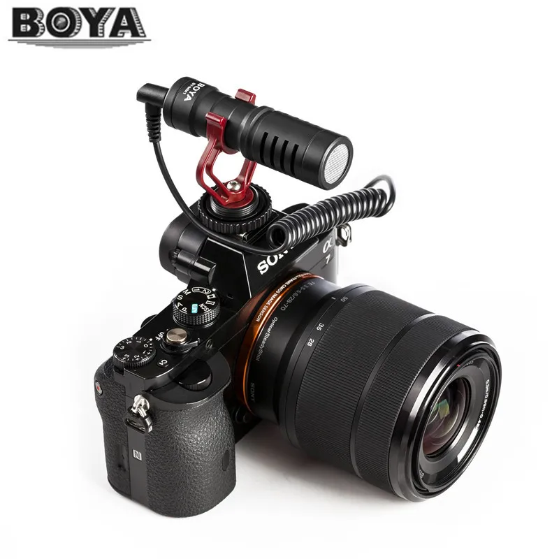

BOYA BY-MM1 Shotgun Microphone Video camera Interview Microfone for Smooth Q/ Nikon DSLR Camera/iPhone 7 6 Andriod Smartphone