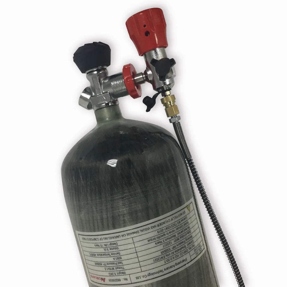 AC109301 9L 4500psi Compressed Air Carbon Fiber SCBA Tank Valve Pcp Cylinder For Air Gun Hunting Gauged Valve & Filling Station AC109301 9L 4500psi Compressed Air Carbon Fiber SCBA Tank Valve Pcp Cylinder For Air Gun Hunting Gauged Valve & Filling Station