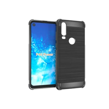 

10PCS/LOT,Shock Absorption Cover Soft TPU Anti Scratch Carbon Fiber Design Back Case for Motorola Moto P40/P40 play one Power 2