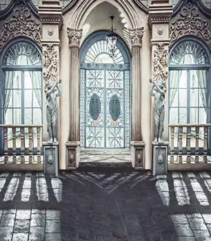 

TR Retro Castle Window Photographic Camera Backdrop 5x7 Real Sunshine Background For Wedding Photo Shoots Photo Studio Backdrops