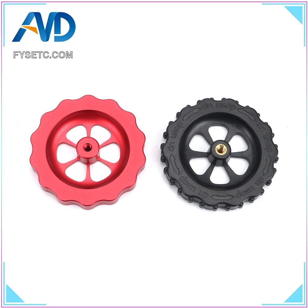 1 قطعة مقبض مستوي M4 موضوع 3D طابعة أجزاء كبيرة اليد تويست التسوية الجوز الأحمر جميع المعادن ل Creality CR-10 3D طابعة أجزاء