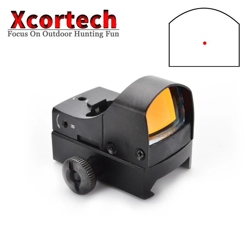 Caza táctica 1X Mini punto rojo mira telescópica holográfica Micro reflejo punto rojo óptica mira para Airsoft