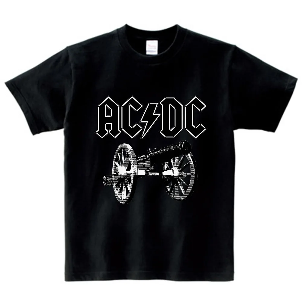 ACDC, Детская футболка детская ACDC футболка в стиле рок, Повседневная футболка с короткими рукавами для мальчиков и девочек, детские топы унисекс, одежда для малышей YUDIE