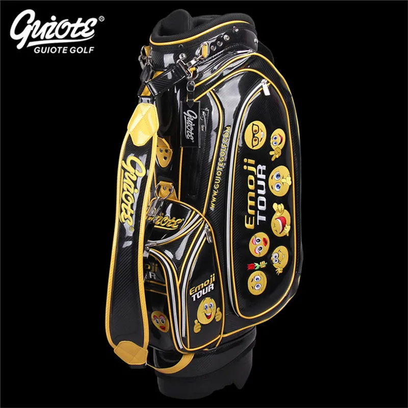 GUIOTE покерная сумка для гольфа с подставкой из искусственной кожи для гольфа сумка для переноски с капюшоном и вышивкой 8-way 9 "размер для
