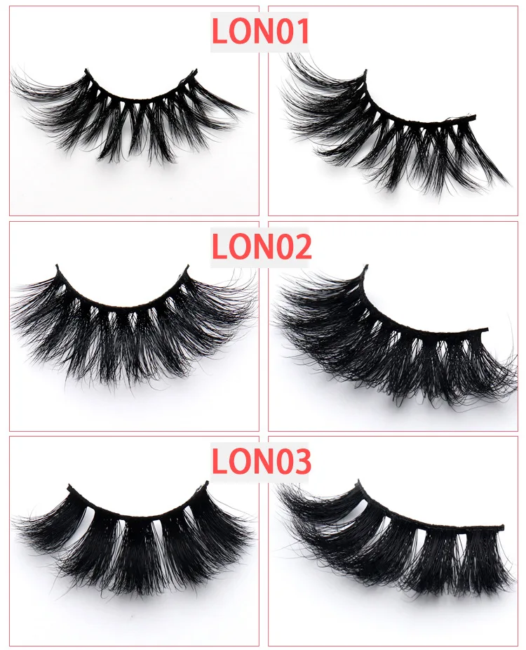 

LASGOOS 5Pairs Mink Hair 25mm Long 3D Popular Messy False Eyelashes Artistic Lashes Fake Eye Makeup Lashes Lines