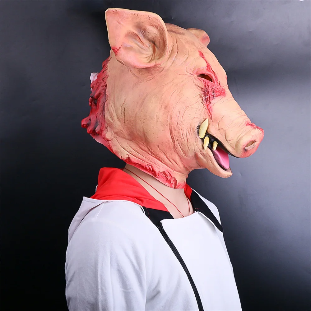 Durable Pig Mask Terror Masquerade Pig Masks Halloween Party Accessory Props New (3)