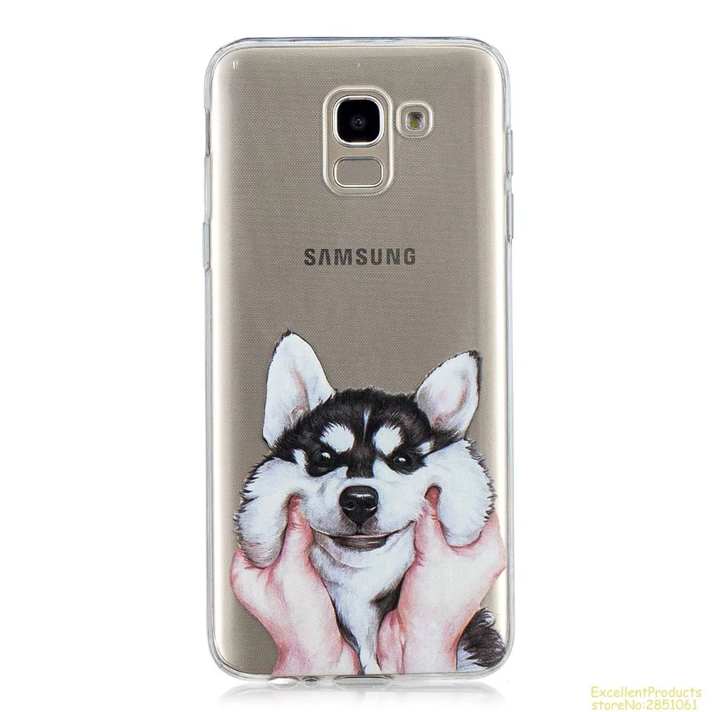 Силиконовый чехол для телефона samsung J6 2018 fundas hoesje Красивый Веселый мультяшный