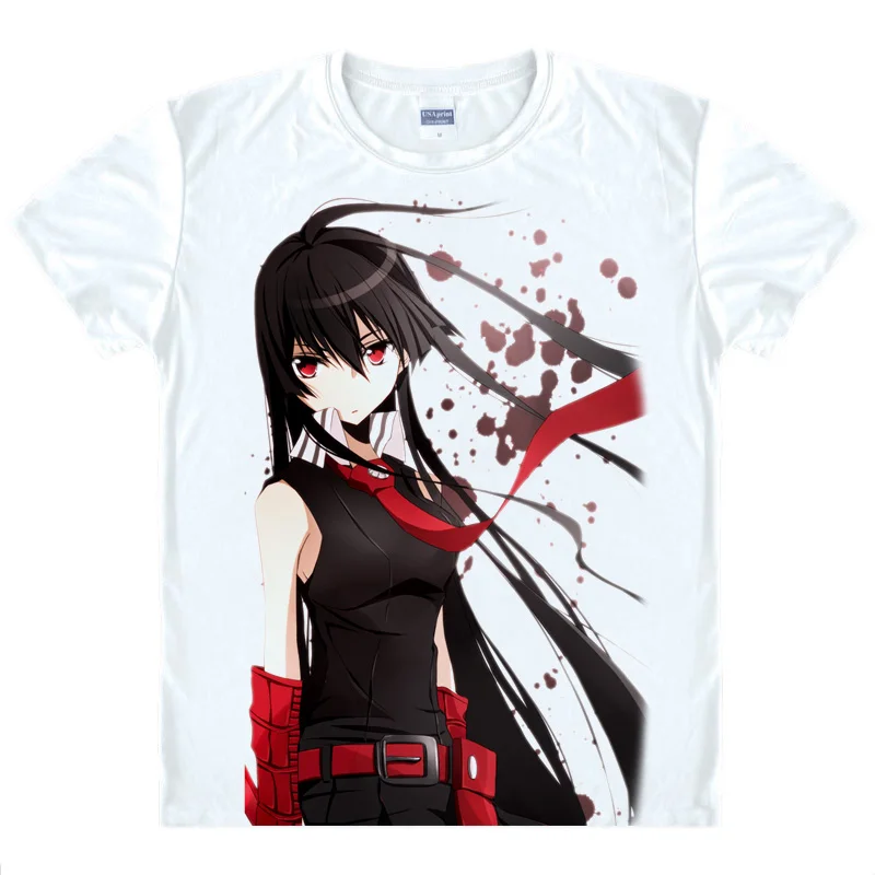 Coolprint аниме рубашка Akame ga футболки KILL многостильная с коротким рукавом ночной