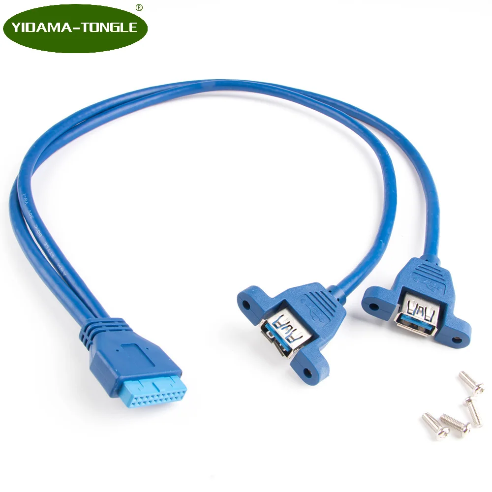Защитный чехол для ПК 19 штырьков гнездовой-2 порта двойной USB 3 0 тип A гнездовой