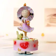 Вращающаяся музыкальная шкатулка подарок на день рождения для девушки подарки на свадьбу и Рождество в украшения дома