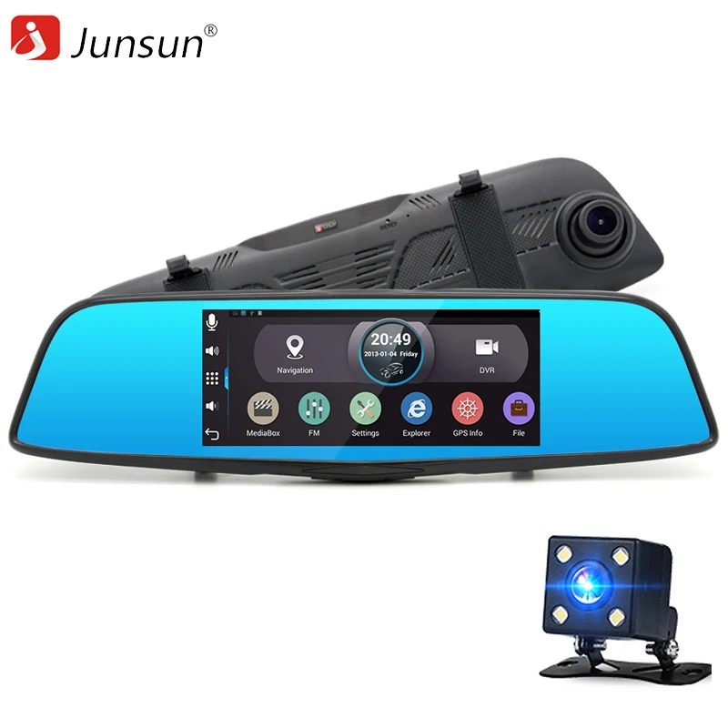 New 7" Touch Car DVR Android Rearview mirror camera parking recorder