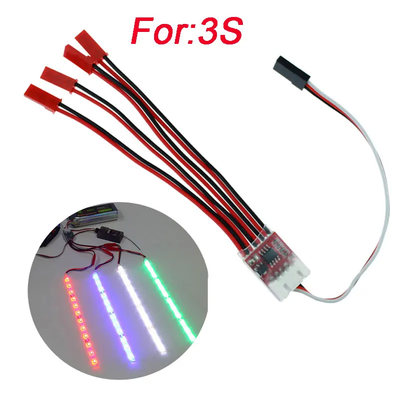 

RC 11.1V 3S LED Light Strip Controller Lipo Battery LED Lighting Flashing Controller for Quadcopter Multicopter
