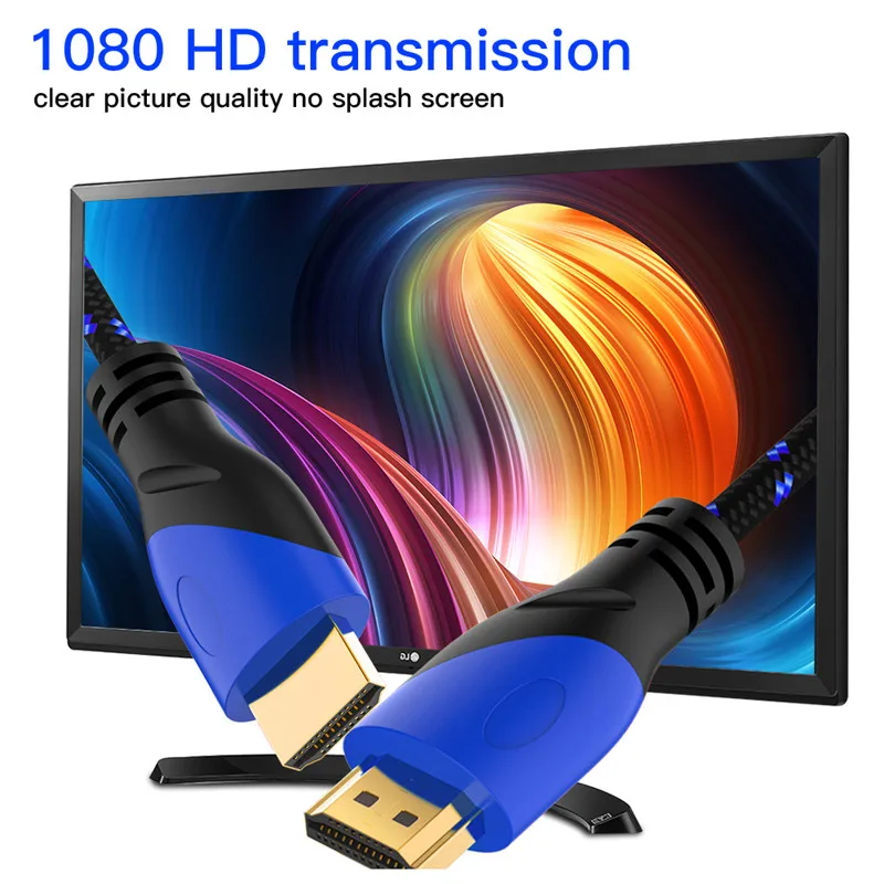 Кабель HDMI с нейлоновой оплеткой 1080P 3D V1.4 Быстрая Скорость 0,5 м 1 м 1,8 м 3 м 5 м 10 м 15 м HDMI код для проектора PS4 HDTV