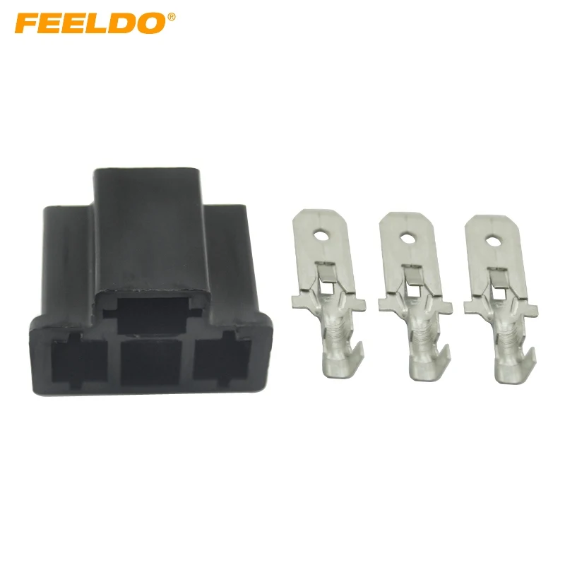

FEELDO 1set Car Motorcycle H4/HB2/9003 Bulb Waterproof DIY Male Quick Adapter Connector Terminals Plug #2622