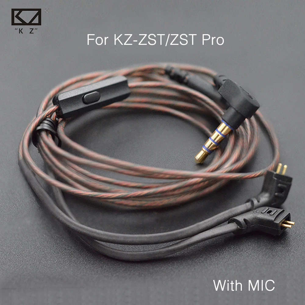New KZ ZST/ZST Pro Dedicated Cable 0.75mm 2 Pin Upgraded Cable Replace