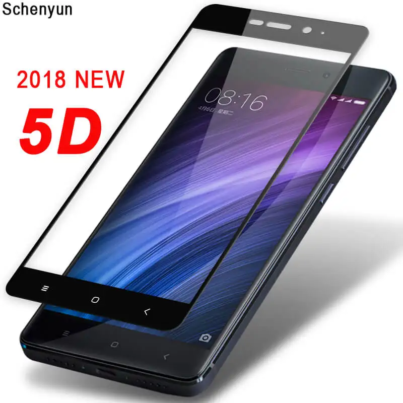 

2018 New 6D Screen Protector HD Tempered Glass For Xiaomi Redmi 5A 5 4X Xiaomi 5X A1 Protector Full Cover coverd edge Glass Film