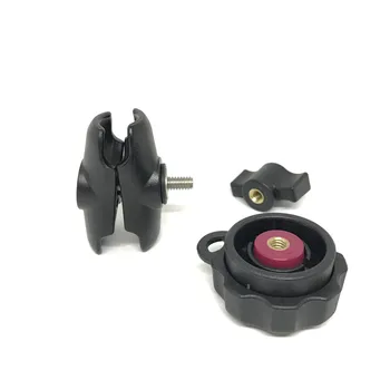 

Double Socket Arm with Pin Lock Security Knob and Key Knob Link 1 Inch Ball Mount Bases for Gopro Cameras Smartphone