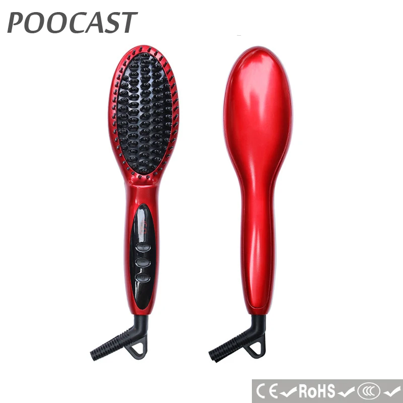 Electric LCD Digital Control Hair straightening Simply Fast Hair Straightener Brush Comb Irons easy straight Lcd Display Electric LCD Digital Control Hair straightening Simply Fast Hair Straightener Brush Comb Irons easy straight Lcd Display