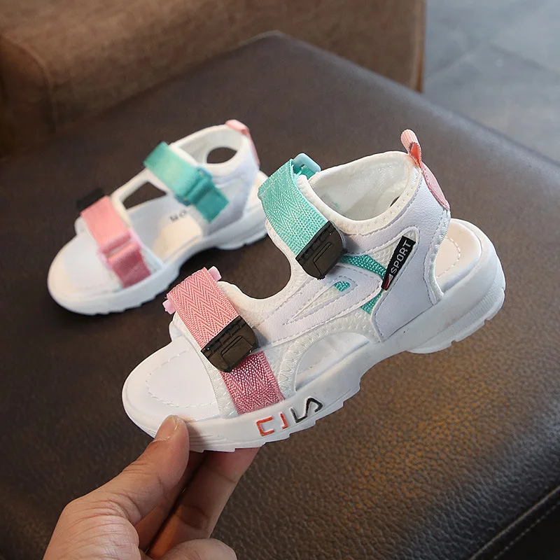

ULKNN kids sandals 2019 new fashion casual boys shoes summer baby soft bottom girls children's Sandalies wholesale