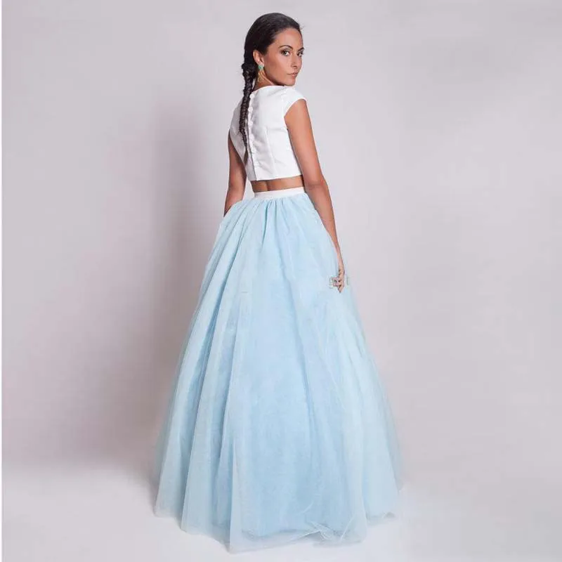 New-Design-Cheap-Simple-2-Pieces-Prom-Dress-Light-Blue-A-Line-Floor-Lengthap-Sleeve