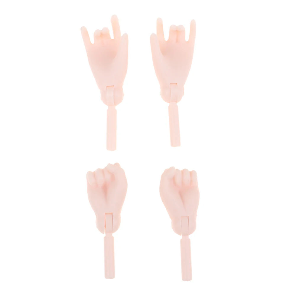 2 Pairs Doll Body Parts Hand Model For 27cm Obitsu11 Girl Doll DIY Making Accessories