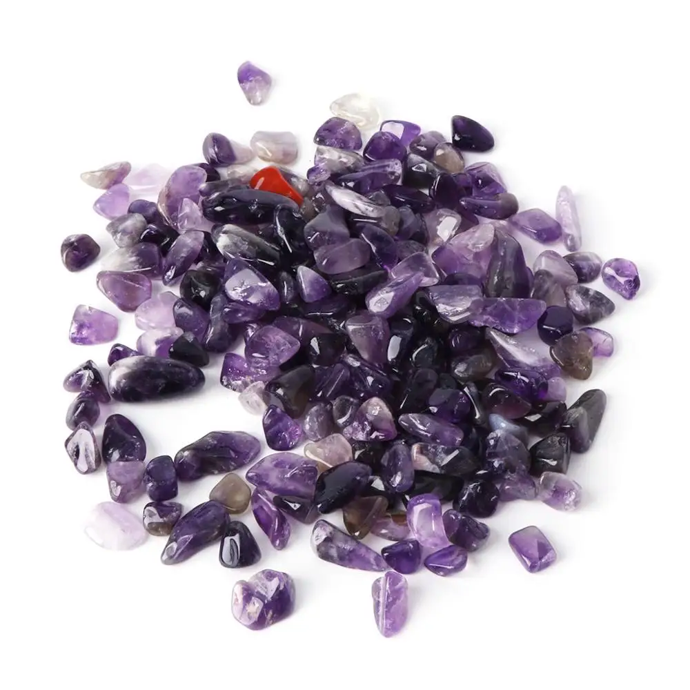 OOTDTY натуральный камень аквариумный Аквариум Украшение кристалл агат Цветная Галька Гравий - Цвет: Purple Crystal