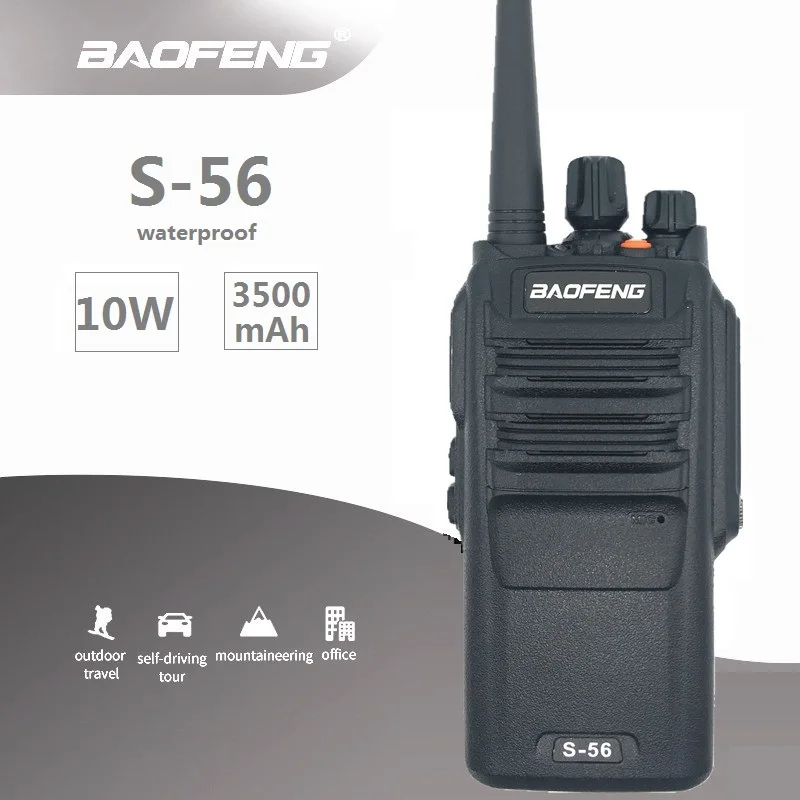 Baofeng S-56 влагонепроницаемые Walkie Talkie 10 Вт 3500 мА/ч, Любительское радио, Си-Би радиосвязь станция UHF диапазона 400-470 МГц радиоприемник HF UV-9R BF-9700