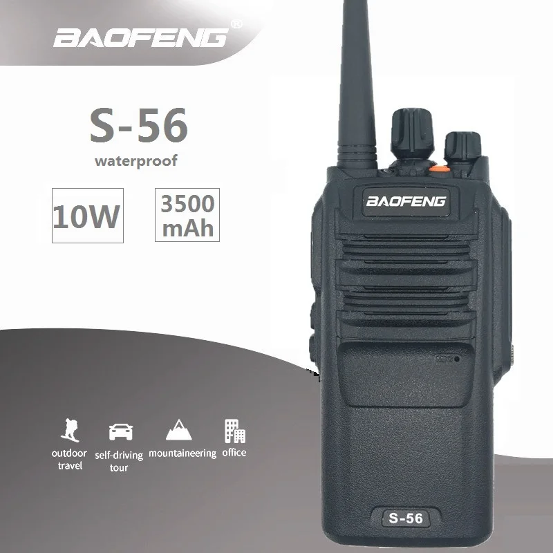 

2020 Baofeng HF Radio Transceiver S-56 Waterproof Walkie Talkie 10W 3500mAh Ham CB Radio Station UHF 400-470MHz UV-9R BF-9700