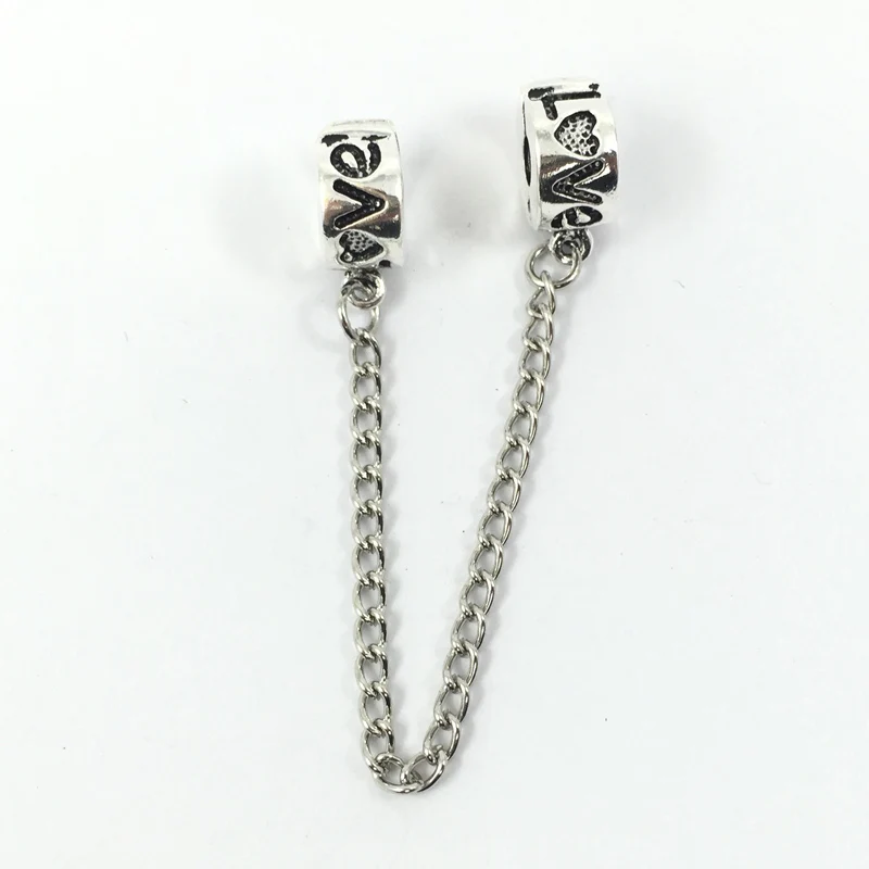 Fashion Lover Safety Chain Clips Locks Stoppes Beads Fit Pandora