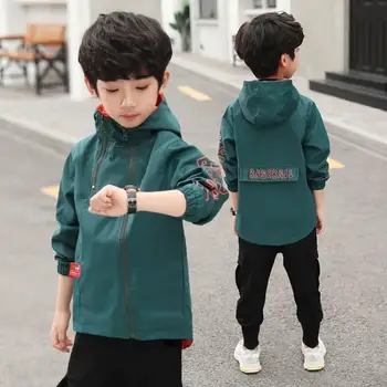 

2019 New Summer & autumn children jackets Army Green kids outerwear/coats 6-14T blue and red style jackets for boys\girls