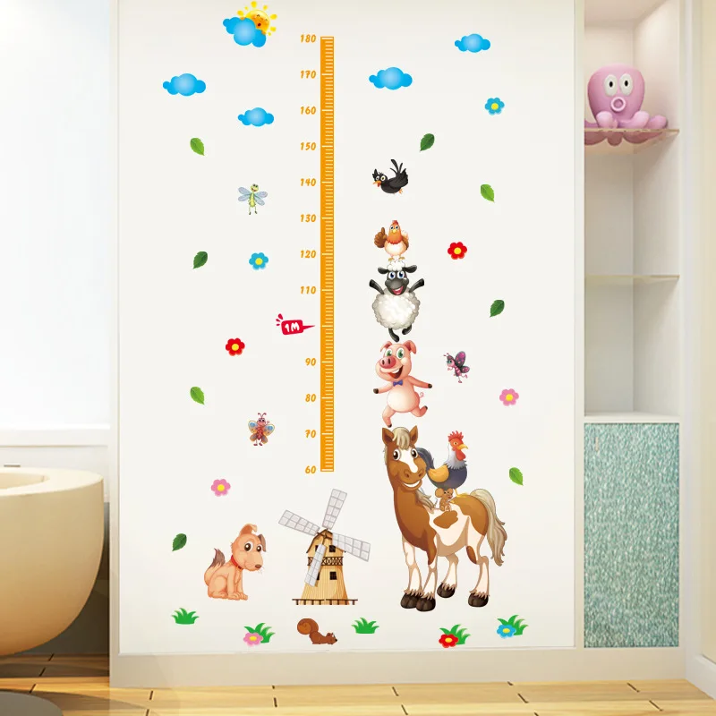 Happy Farm Hewan Unggas Tinggi Tabel Wallpaper Bayi Gambar Kartun