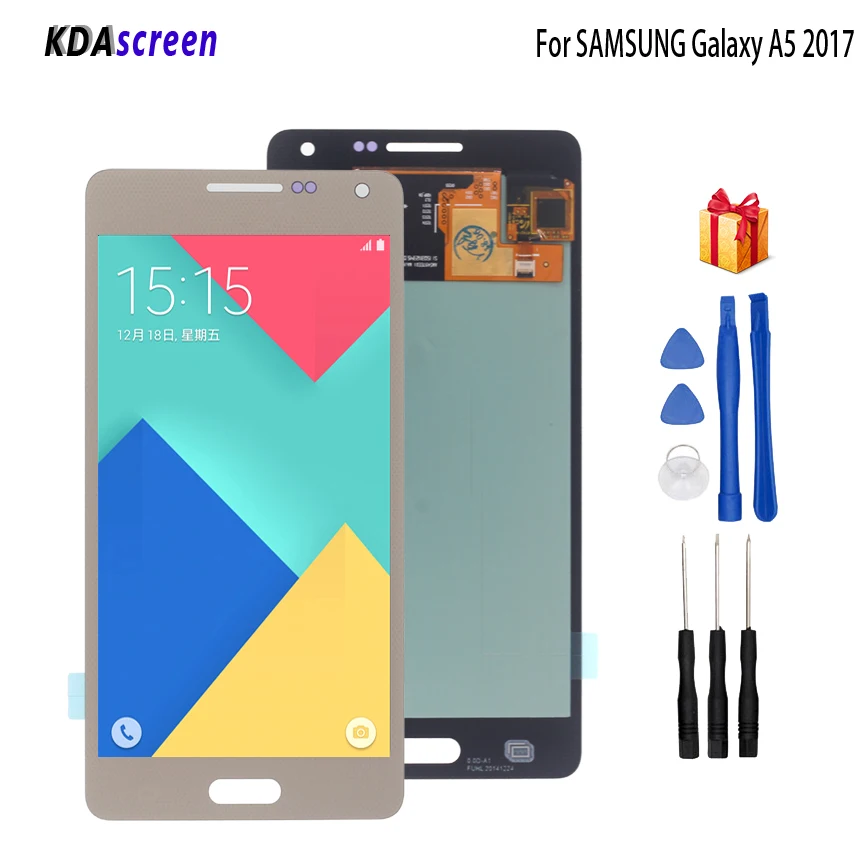

AMOLED For SAMSUNG Galaxy A5 2015 LCD Display Touch Screen Digitizer A500 Replacement New Display Phone Parts Free Tools