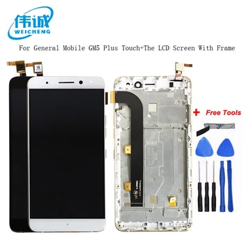 

WEICHENG For General mobile GM 5 Plus LCD Display +Touch Screen With Frame Digitizer Assembly Replacement Accessories