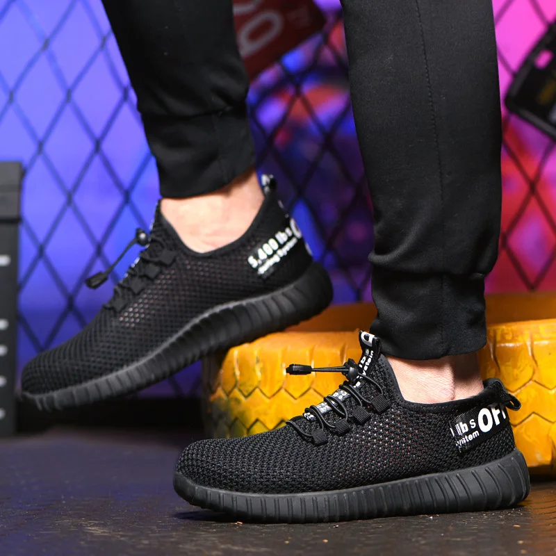 

Men's Summer Steel Toe Safety Shoes Lightweight Work Shoes for Men Breathable Mesh Sports Deodorant Protection Industrial Shoes
