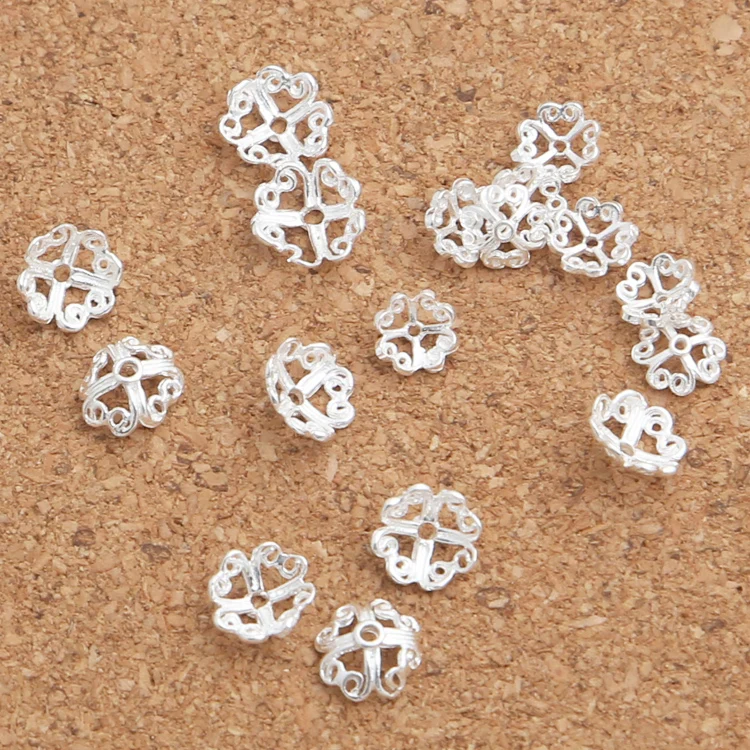 

925 Silver Beads Cap Jewelry Findings Bead Cap Jewelry Accessories DIY
