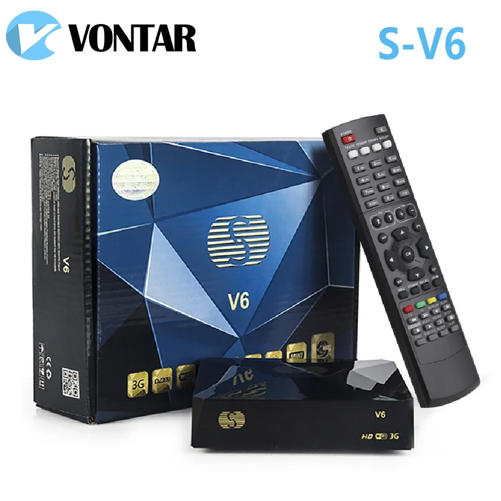 [Подлинный] S-V6 Мини HD DVB-S2 спутниковый ресивер V6 Поддержка карты обмена Newcamd xtream колесо ТВ youtube USB Wifi бисс ключ