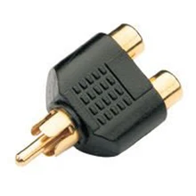 Imc горячий Позолоченные сплиттер rca plug до 2 х RCA розетки